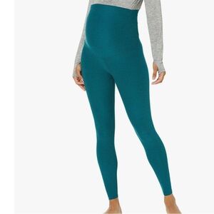 Beyond Yoga Teal High-Waist Maternity Leggings